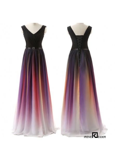 2022 Double Shoulder Strap Coloured Evening Dress T901553676430
