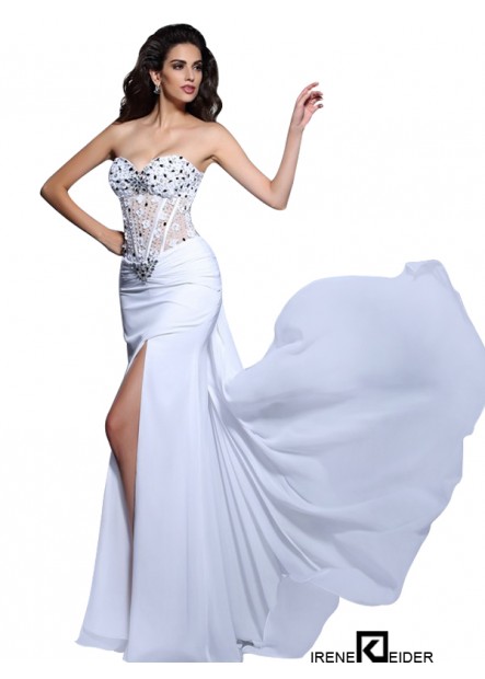 Irenekleider Sexy White Mermaid Prom Abendkleid