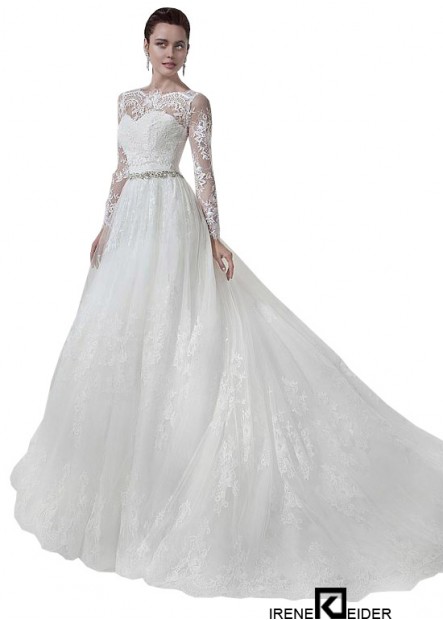 Irenekleider Kaufen Sie bodenlange Brautkleider mit langen Ärmeln online