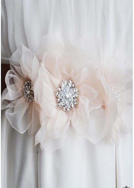 Einzigartige Mode Handgefertigte Blume Hochzeit Bekleidungszubehör Schärpen T901556002062