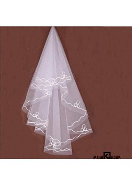 Bridal veil white silk line 1.5m single layer wedding veil T901554350040